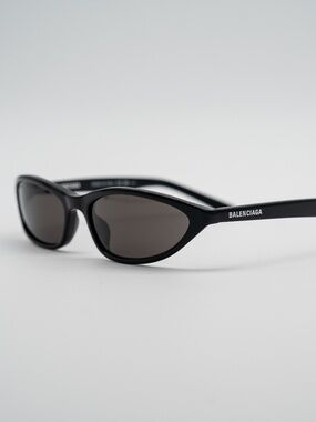 Balenciaga BB0402S Neo Oval Sunglasses 001 Black